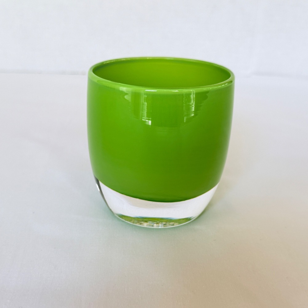 Glassybaby Hand-blown Votive Candle Holder Green Lucky Pre-trisk